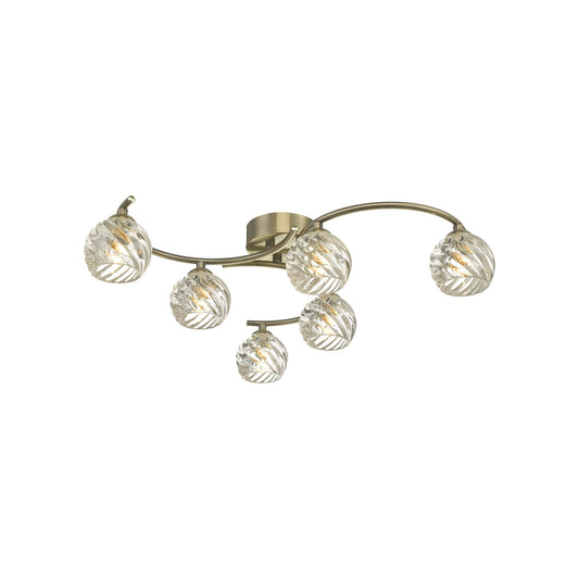 Nakita 6-Light Twisted Glass Semi Flush