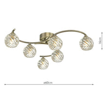 Dar Nakita Semi-Flush Ceiling Light