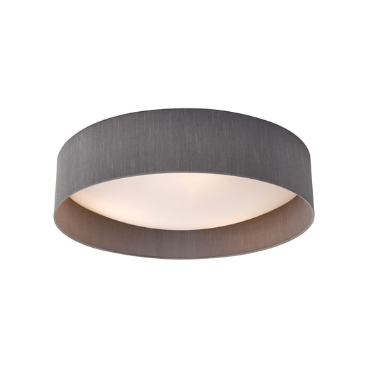 Nysa 3-Light Flush Mount with Faux Silk 60cm Shade