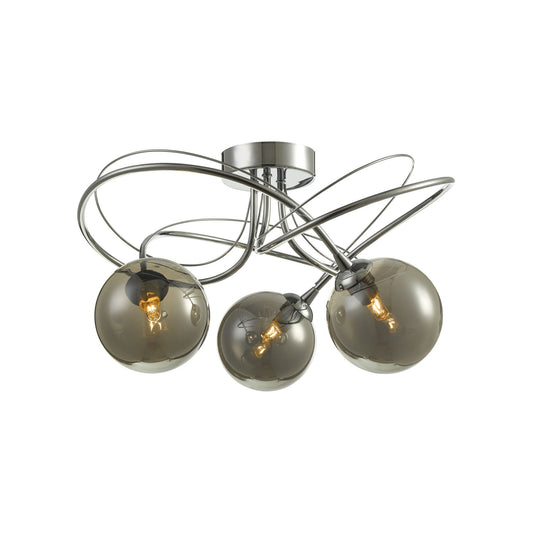 Onawa 3-Light Semi Flush Polished Chrome