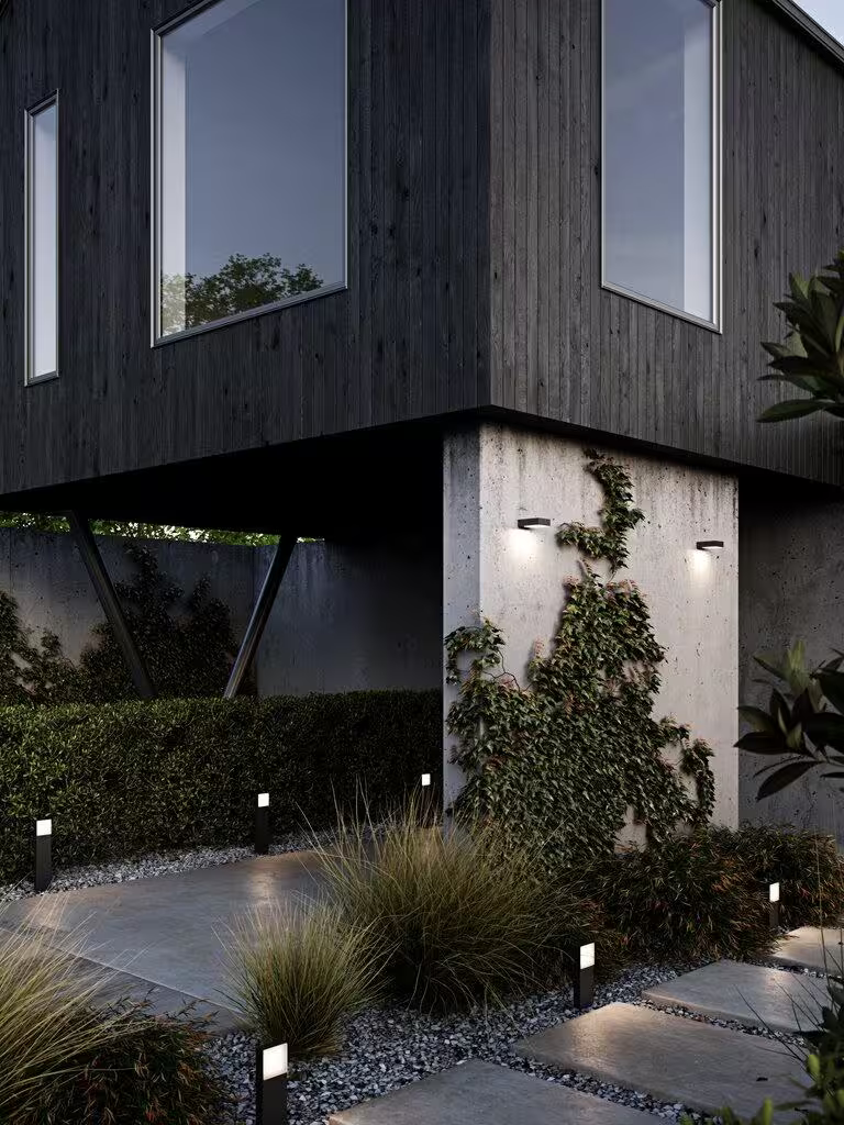Piana Outdoor LED Wall Light Black