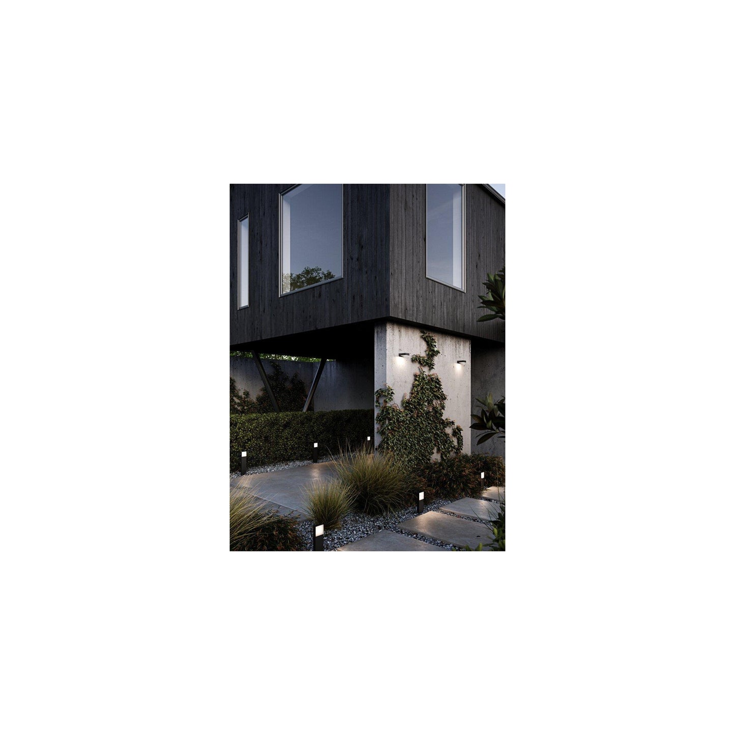 Piana Outdoor LED Wall Light Black