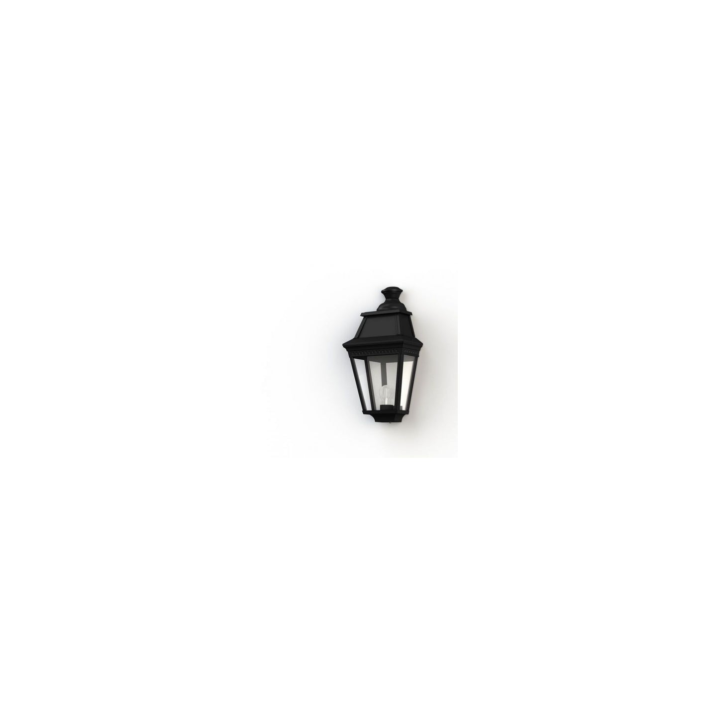 Avenue 3 Clear Glass Wall Light with Four-Sided Lantern