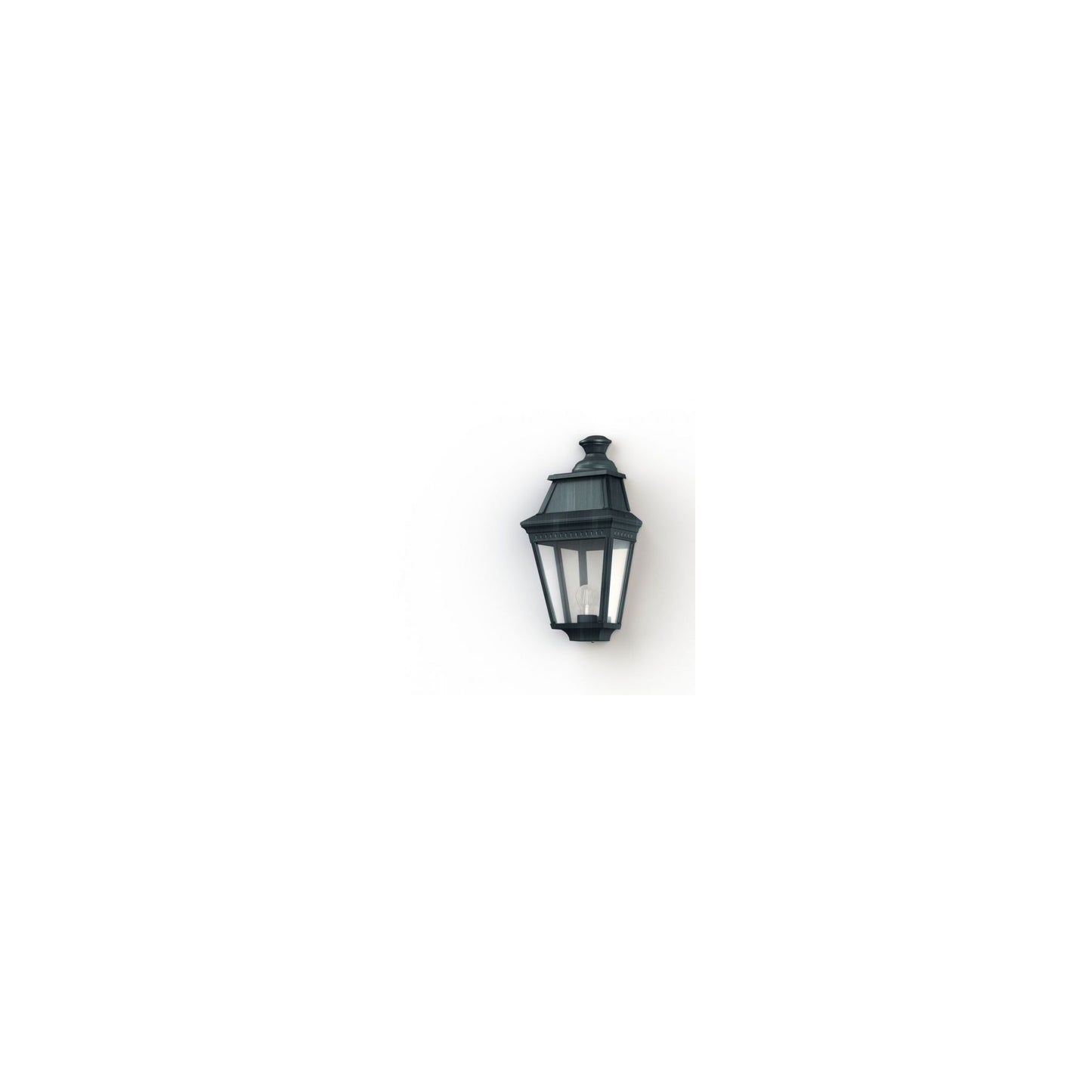 Avenue 3 Clear Glass Wall Light with Four-Sided Lantern
