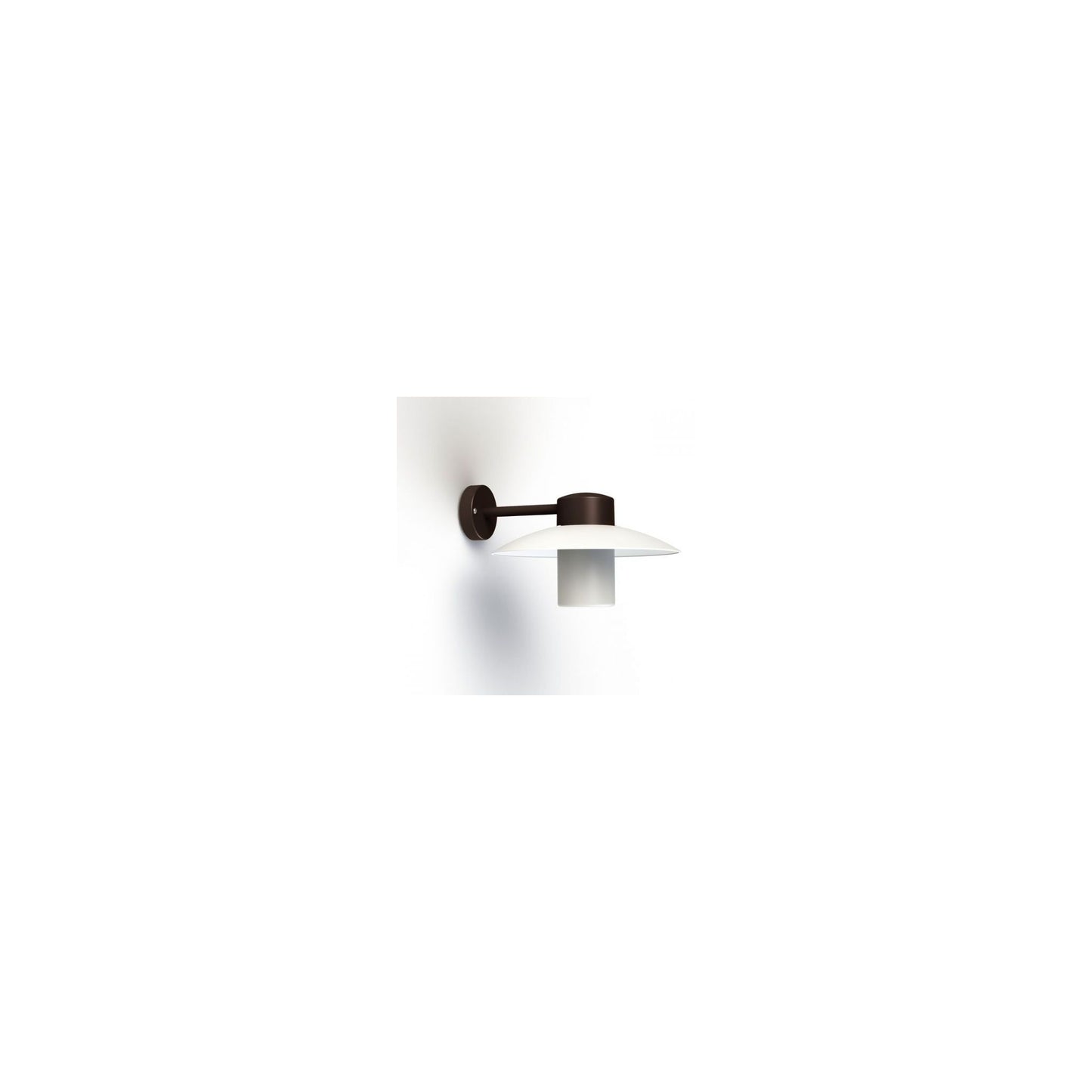 Aubanne Frosted Glass Downwards Wall Bracket with Flexible Polycarbonate Reflector