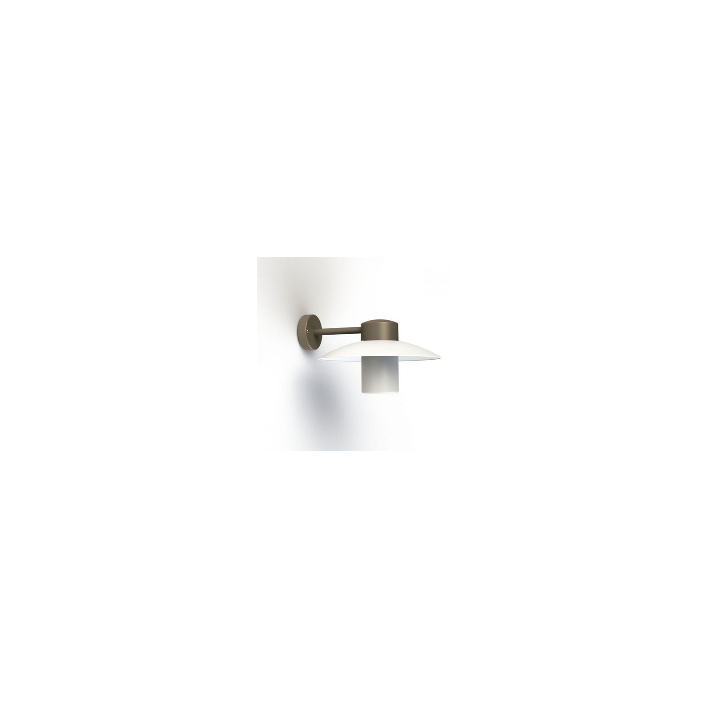 Aubanne Frosted Glass Downwards Wall Bracket with Flexible Polycarbonate Reflector