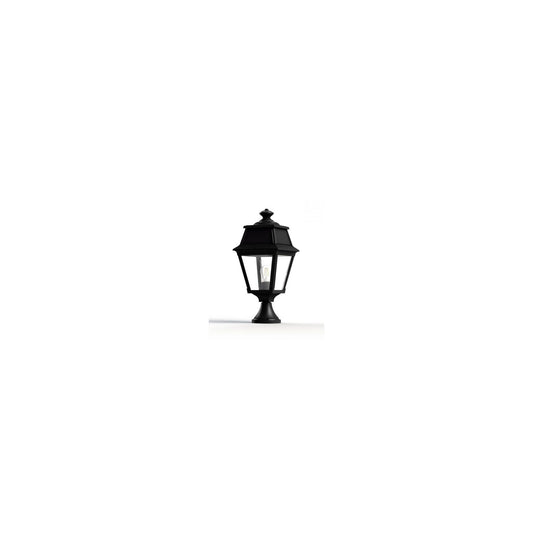 Avenue 2 Model 5 Clear Glass E27 Pillar Mount