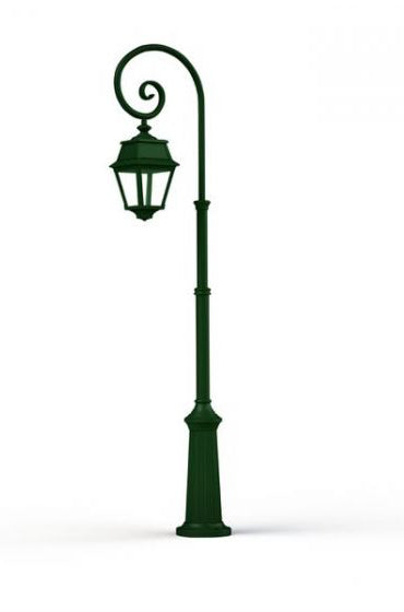 Avenue 2 Large Clear Glass Swan Neck 3000K LED Lamp Post