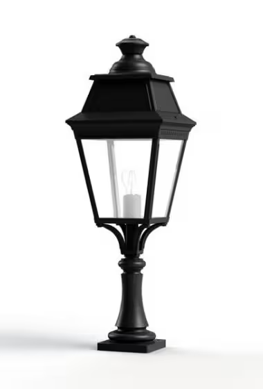Avenue 3 Model 5 Clear Glass Pillar Mount Lantern