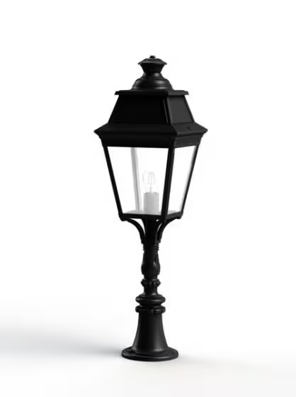 Avenue 3 Model 6 Clear Glass Pillar Mount Lantern