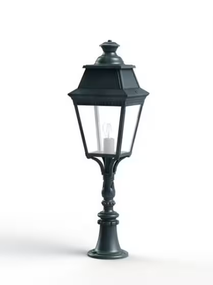 Avenue 3 Model 6 Clear Glass Pillar Mount Lantern