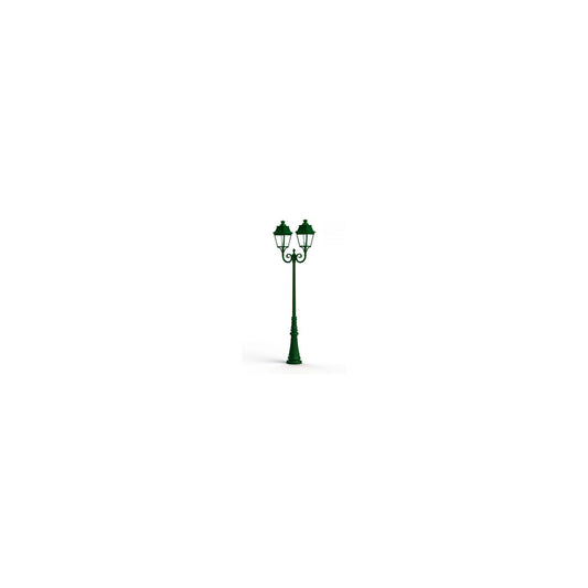 Avenue 3 Large Double Arm Clear Glass Lamp Post with Minimalist lines style lantern