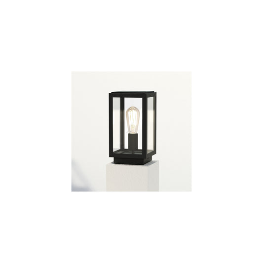 Homefield Outdoor LED Pedestal Textured Black