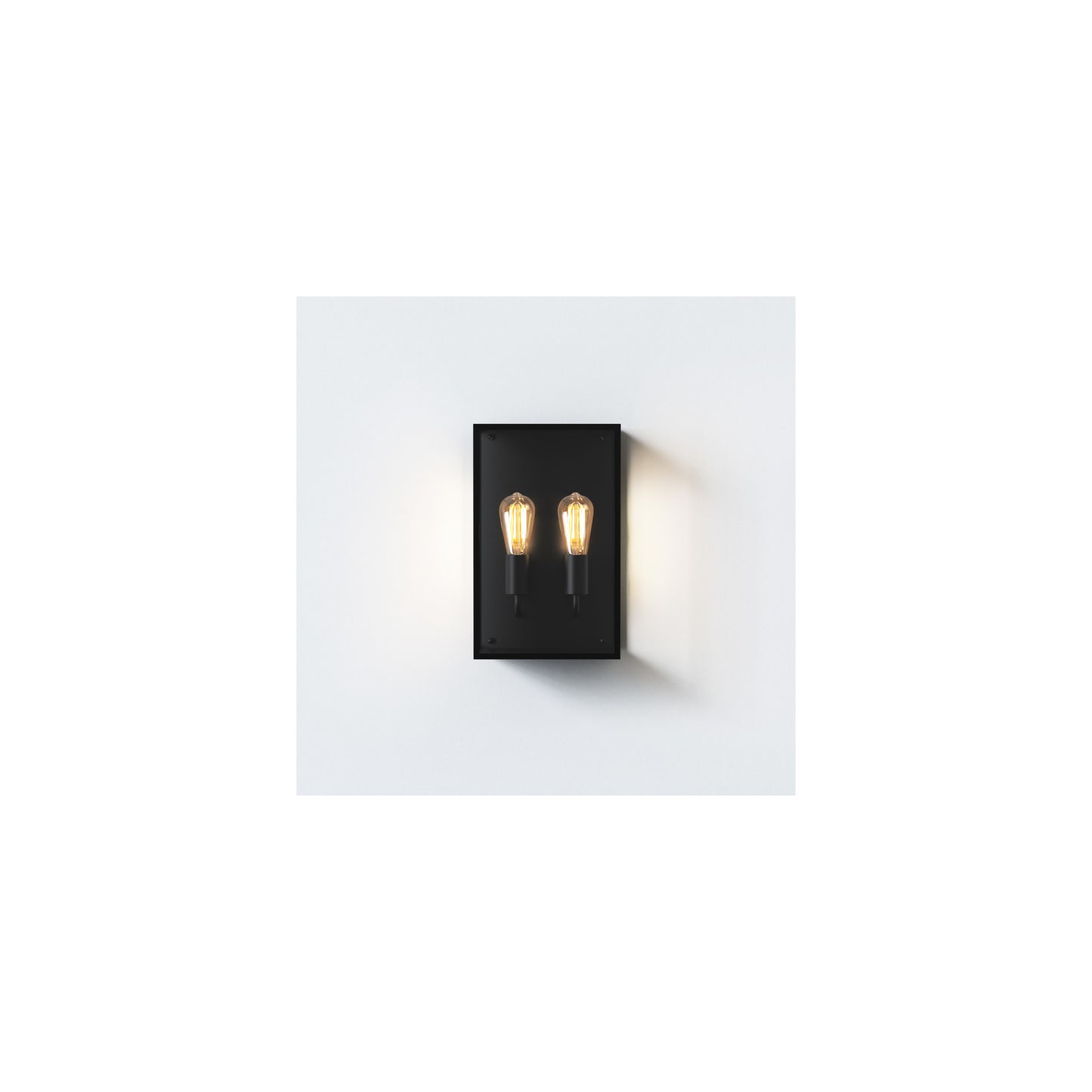 Messina Twin Outdoor Wall Light Black
