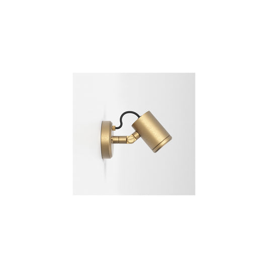 Jura Single Outdoor LED Wall Spotlight Coastal Brass