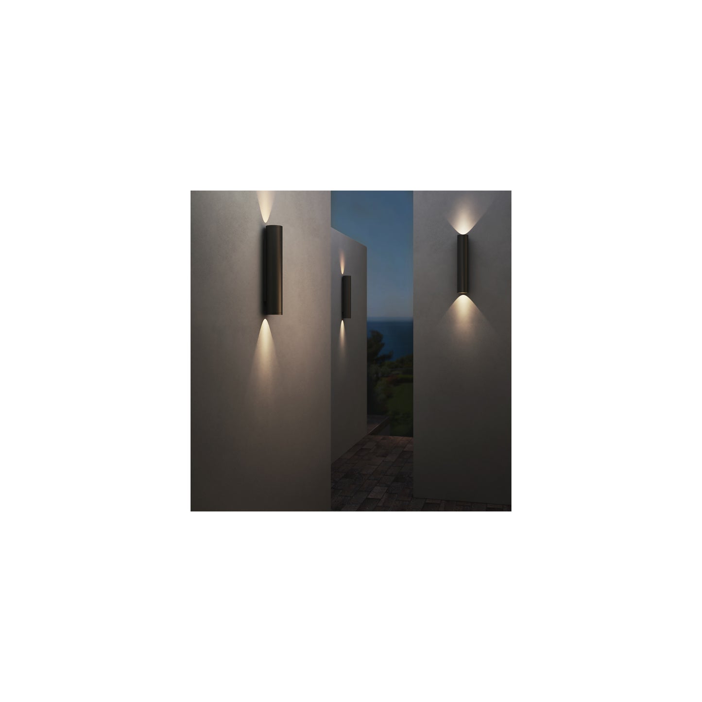 Ava 400 Outdoor LED Wall Light Black