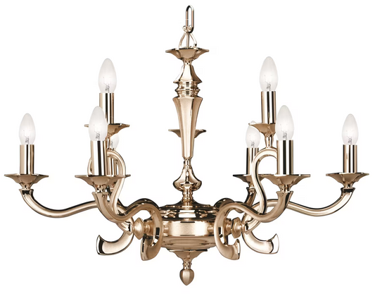 Dust 9-Light Chandelier Gold