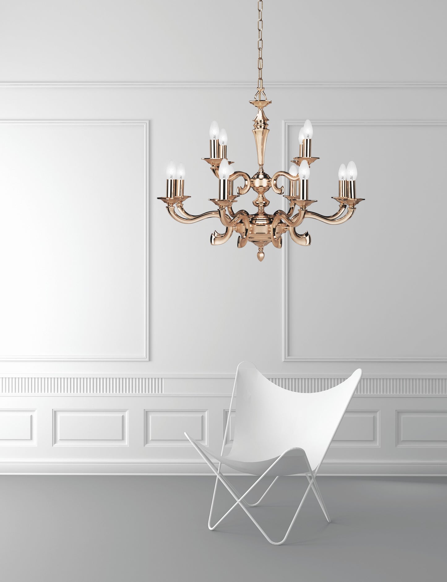 Dust 12-Light Chandelier Sanded Gold