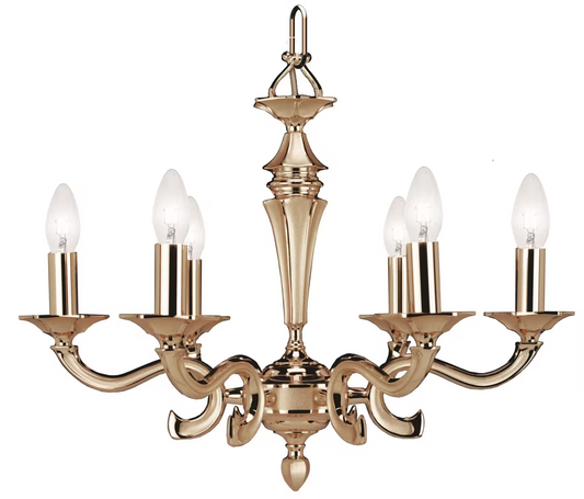 Dust 6-Light Chandelier Sanded Gold