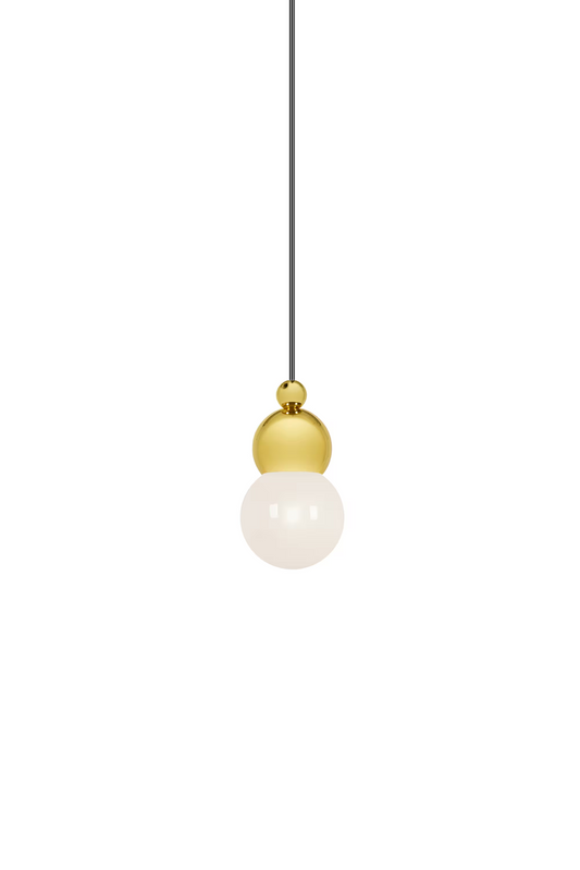 Spheres 2 LED Pendant with White Glass