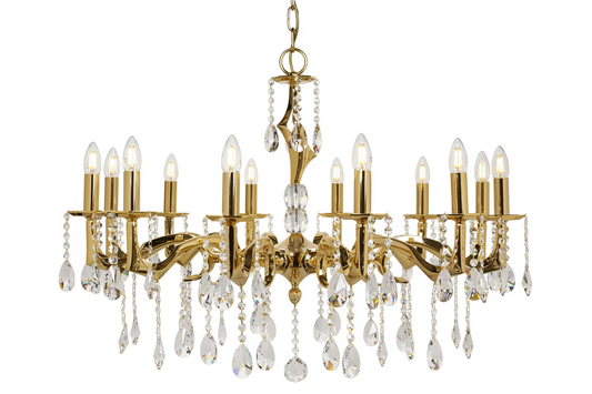 Majestic 12-Light Chandelier with Clear Crystal