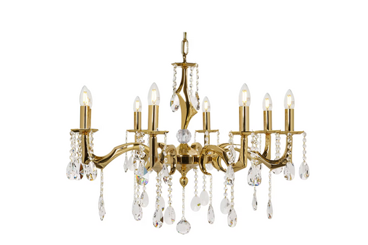 Majestic 8-Light Chandelier with Clear Crystal
