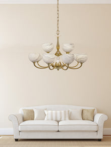 Marlena 12-Light Chandelier with Natural Alabaster