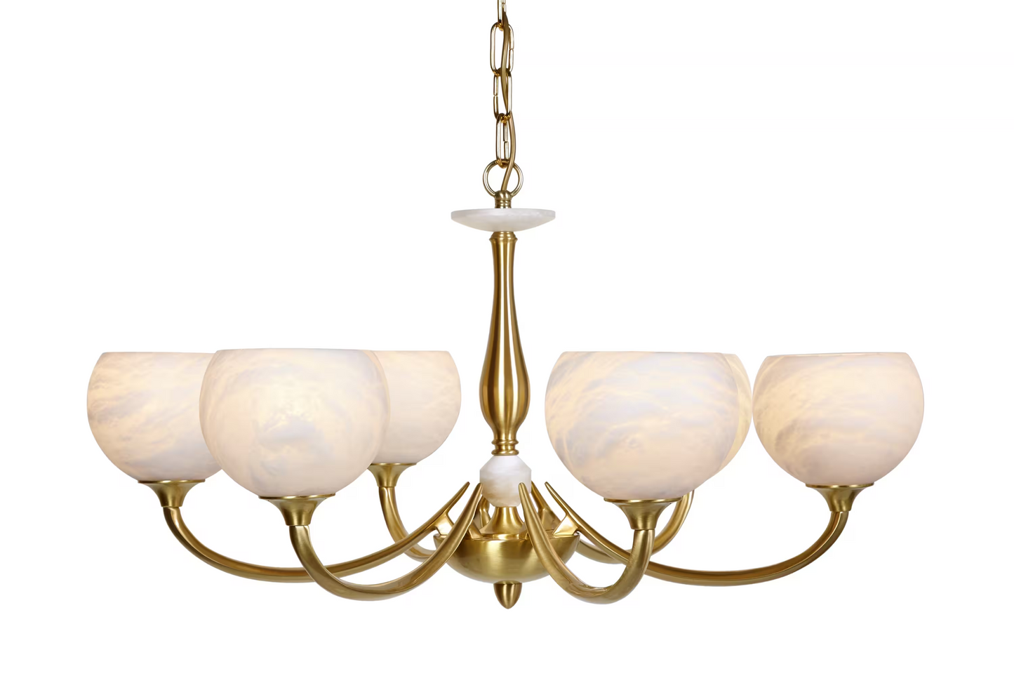 Marlena 6-Light Chandelier with Natural Alabaster