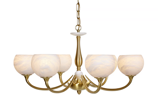 Marlena 6-Light Chandelier with Natural Alabaster