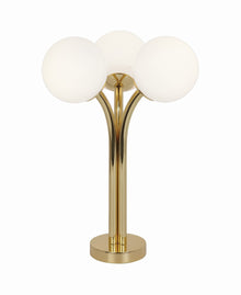 Trio 3-Light Table Lamp with White Glass