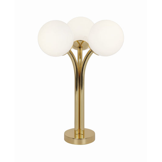 Trio 3-Light Table Lamp with White Glass