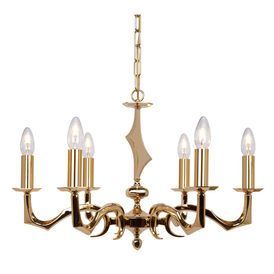 Suclpture Metal Plate 8-Light Chandelier with Asfour Lead Crystal