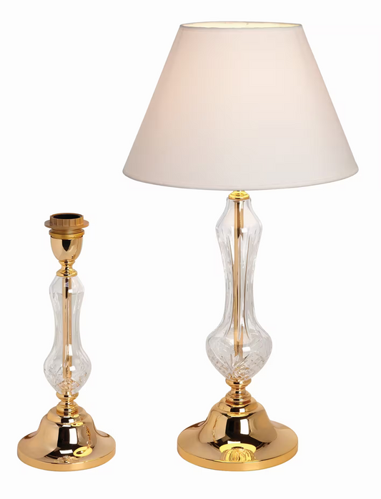 Isabella Table Lamp Without Shade with 24% Lead Crystal