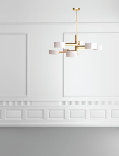 Brahma 9-Light Pendant Raw Porcelain