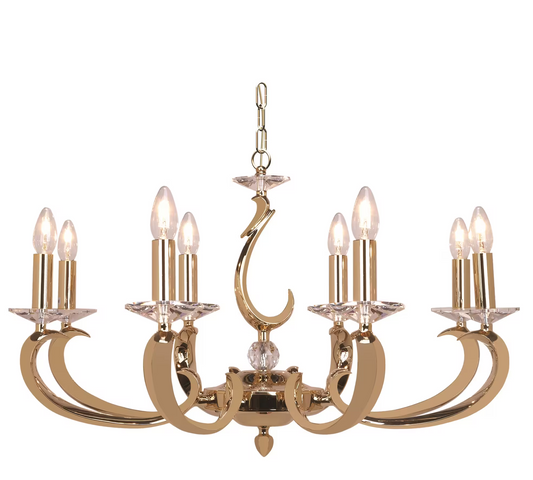 Esbelta 8-Light Chandelier with Asfour Lead Crystal