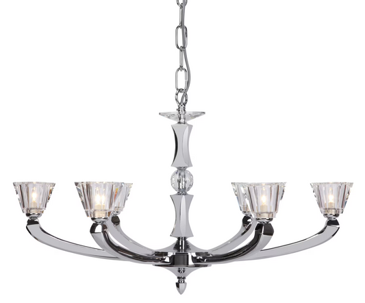 Perseas 6-Light Chandelier with Glass Shade