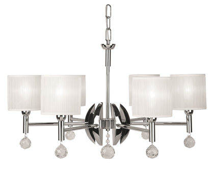 Mandarina 6-Light Chandelier with White Shade