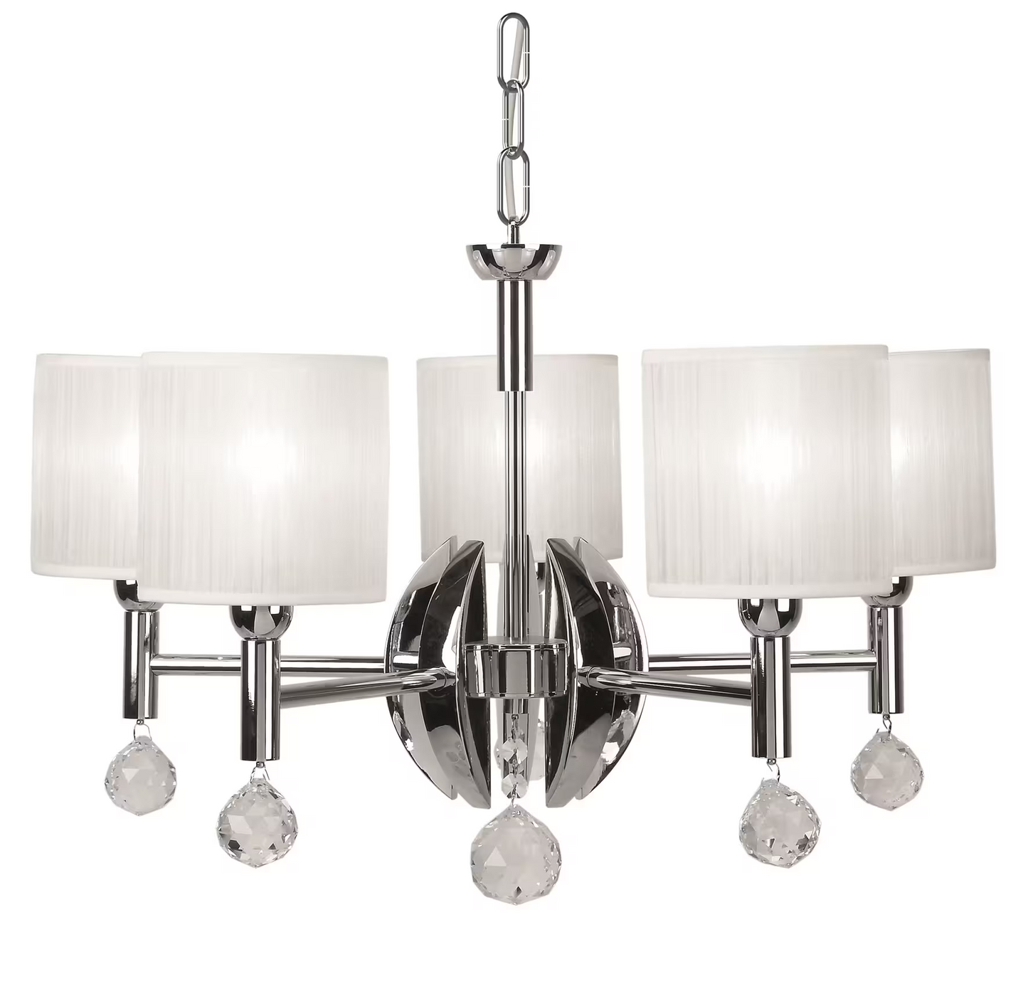 Mandarina 5-Light Chandelier with White Shade