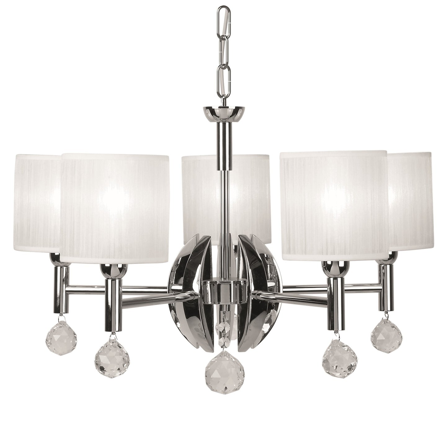 Mandarina 5-Light Chandelier with White Shade