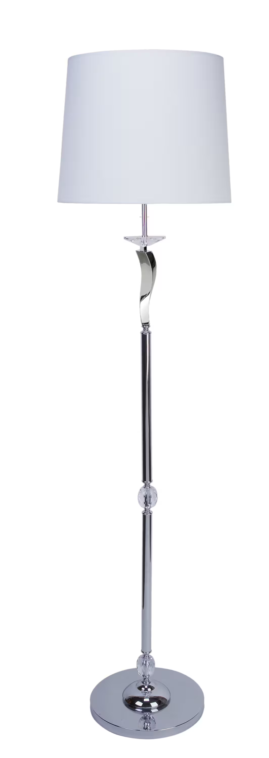 Aire Floor Lamp Without Shade with Clear Crystal