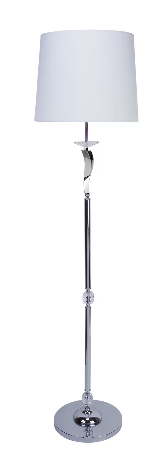 Aire Floor Lamp Without Shade with Clear Crystal