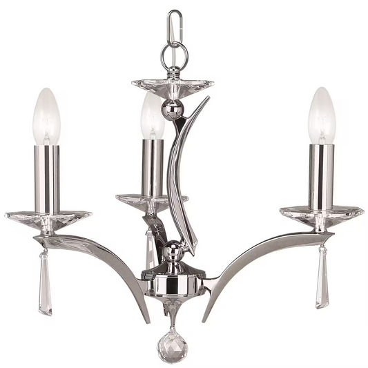 Forum 3-Light Chandelier with Asfour Lead Crystal