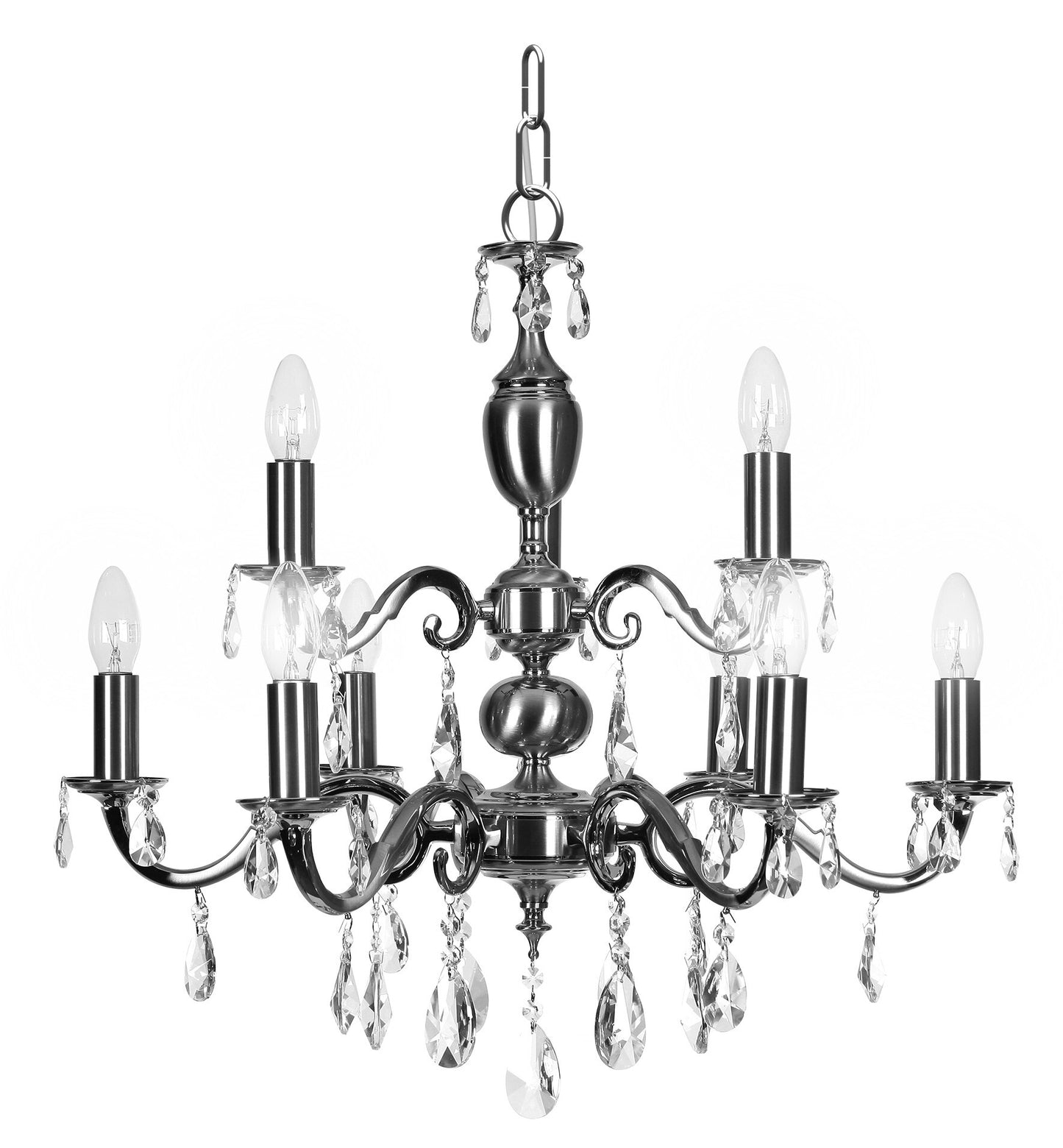 Lorraine 9-Light Chandelier with Asfour Lead Crystal