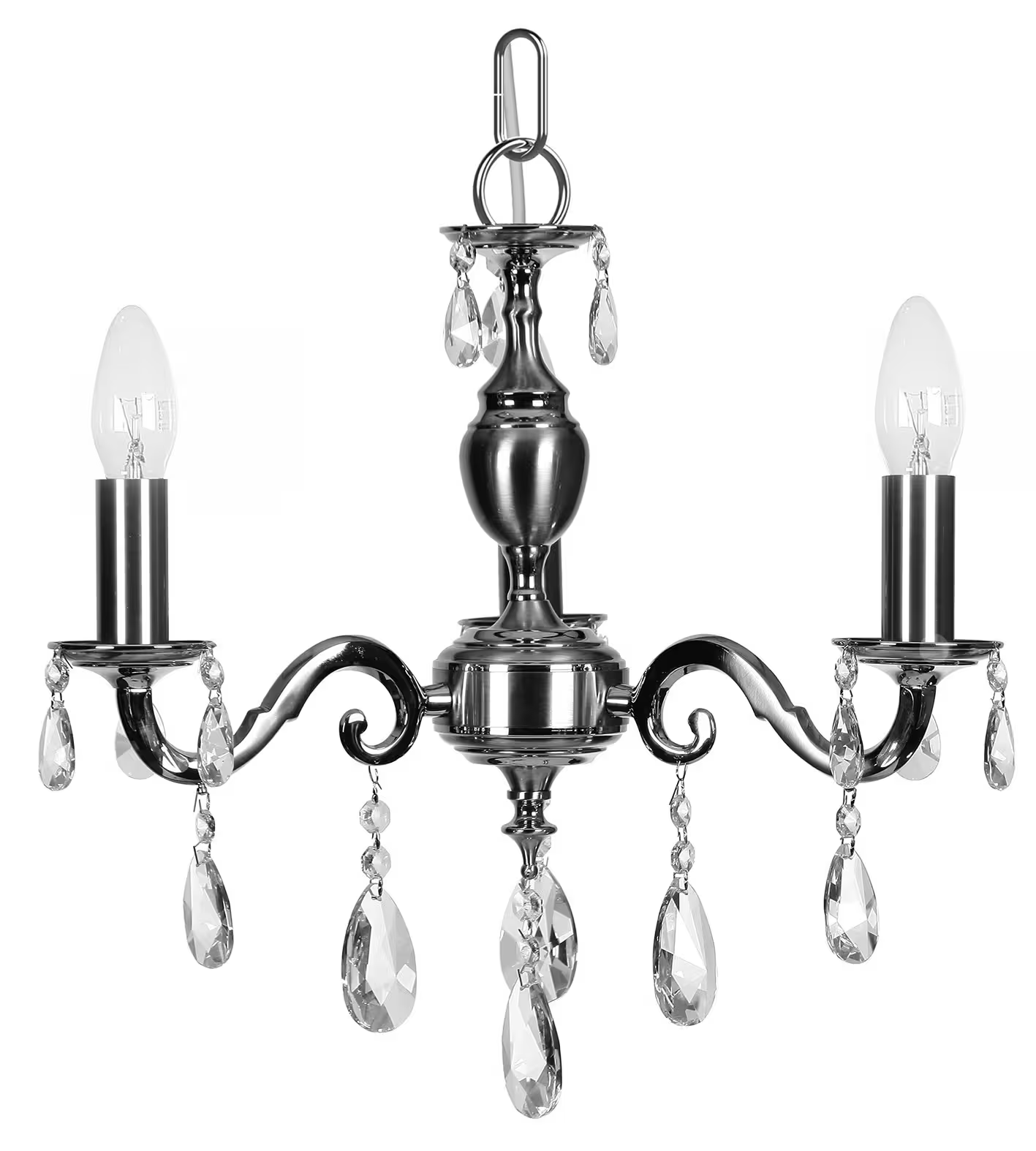 Lorraine 3-Light Chandelier with Asfour Lead Crystal