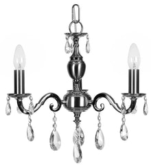 Lorraine 3-Light Chandelier with Asfour Lead Crystal