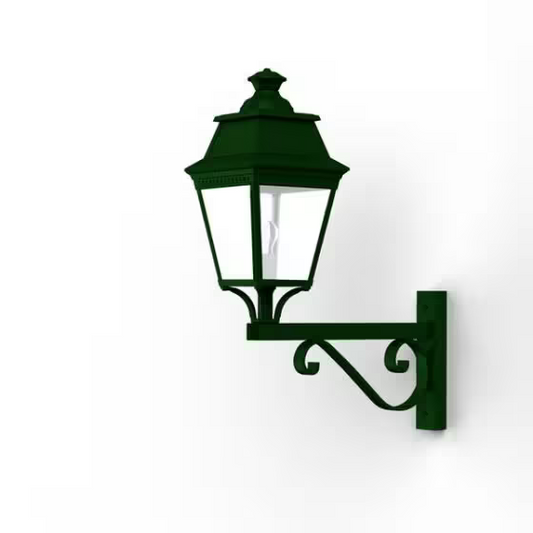 Avenue 3 Clear Glass Upwards Wall Bracket with Four-Sided Lantern