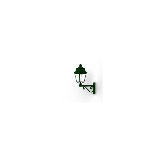 Avenue 3 Clear Glass Upwards Wall Bracket with Four-Sided Lantern