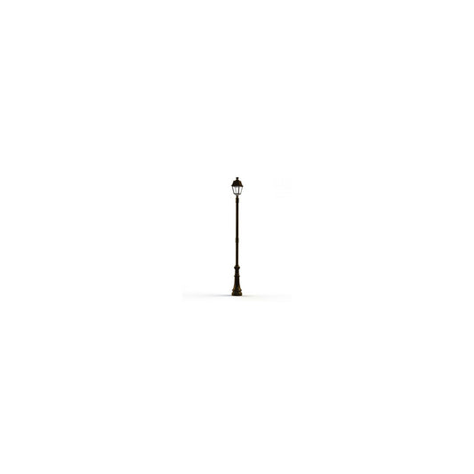Avenue 4 Large Opal Glass Street Lamp with Four-Sided Lantern