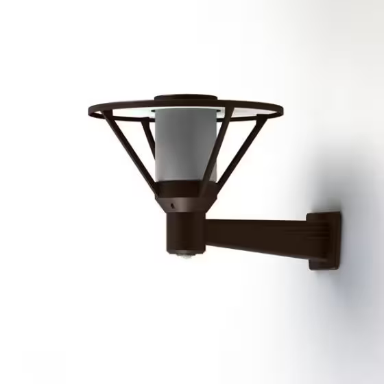 Bermude Frosted Glass Motion Sensor Upwards Wall Bracket with White Reflector