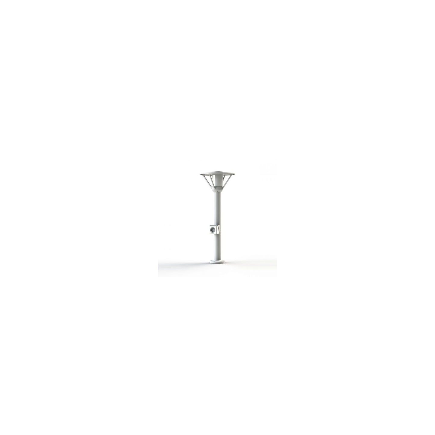 Bermude Small Frosted Glass Socket Bollard with White Reflector